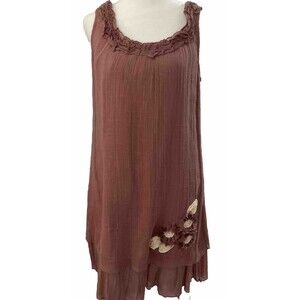 Blu Pepper Women's Small Mauve Short Tiered Dress.   CDRS044